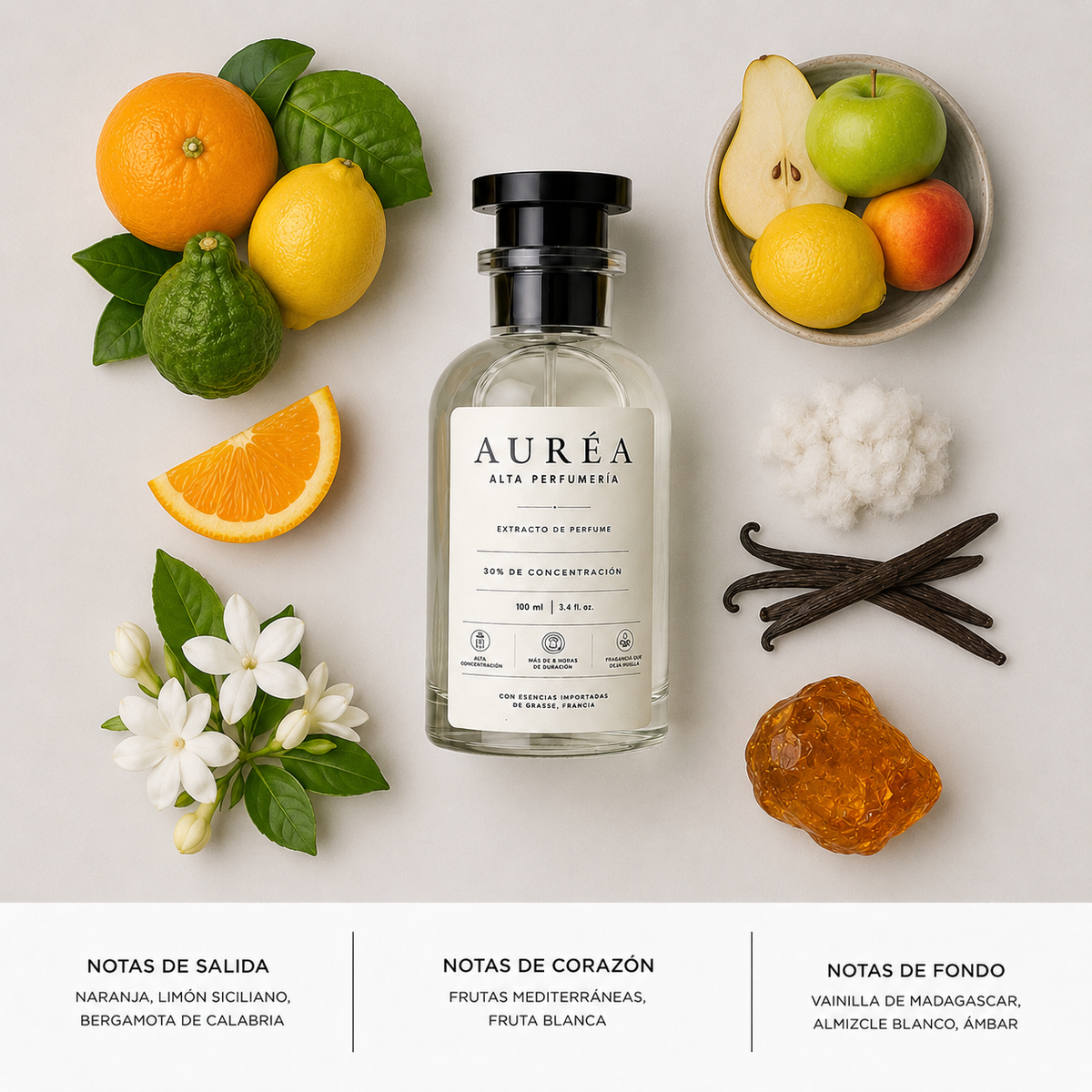 AURÉA 03 · Frutal Dorado, extracto de perfume 100 ml