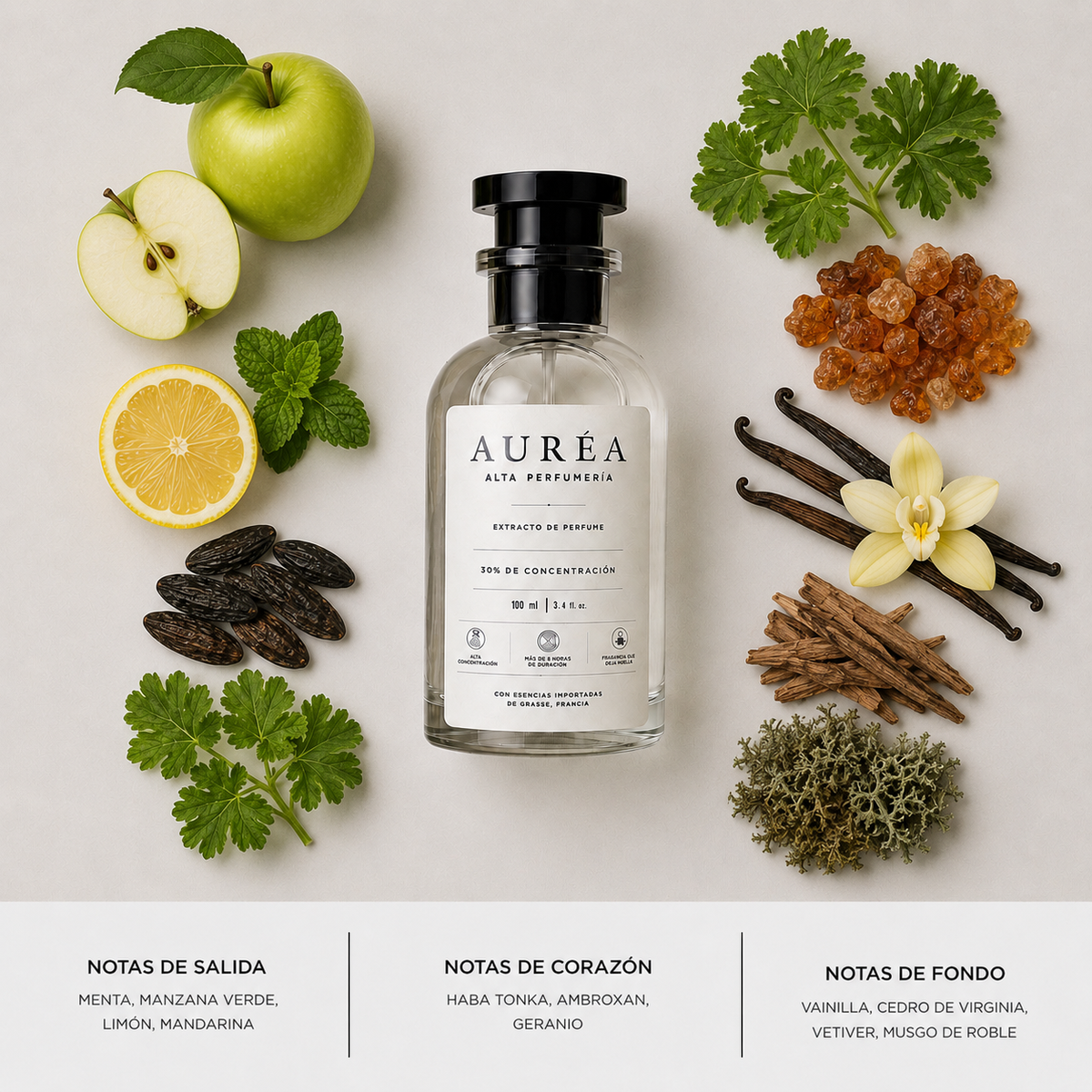 AURÉA 10 · Menta Vainilla, extracto de perfume 100 ml