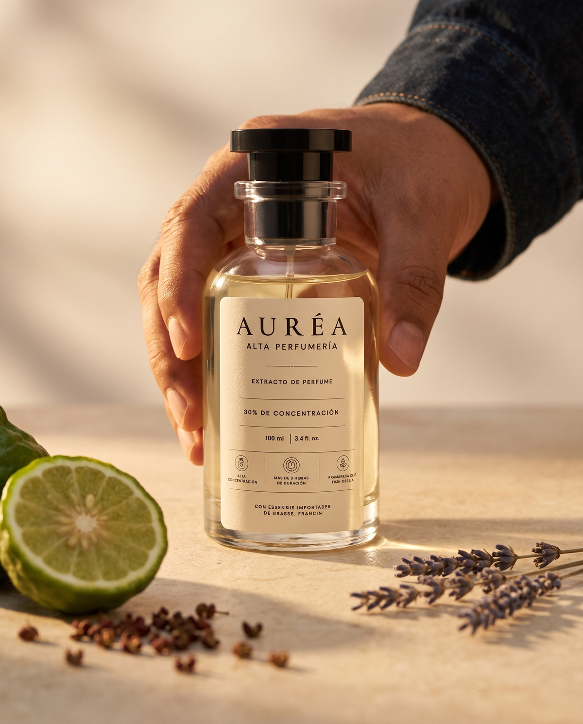 AURÉA 17 · Pimienta Ámbar en mano, extracto de perfume 100 ml