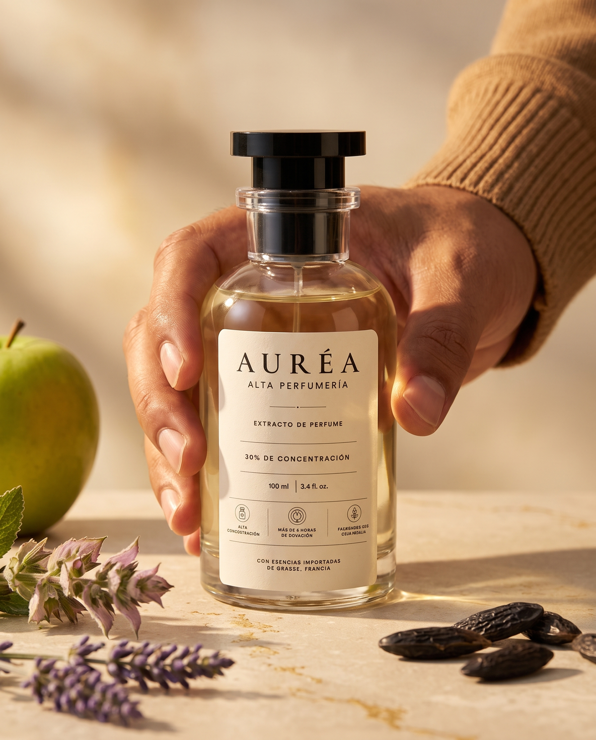 AURÉA 26 · Manzana Salvia en mano, extracto de perfume 100 ml