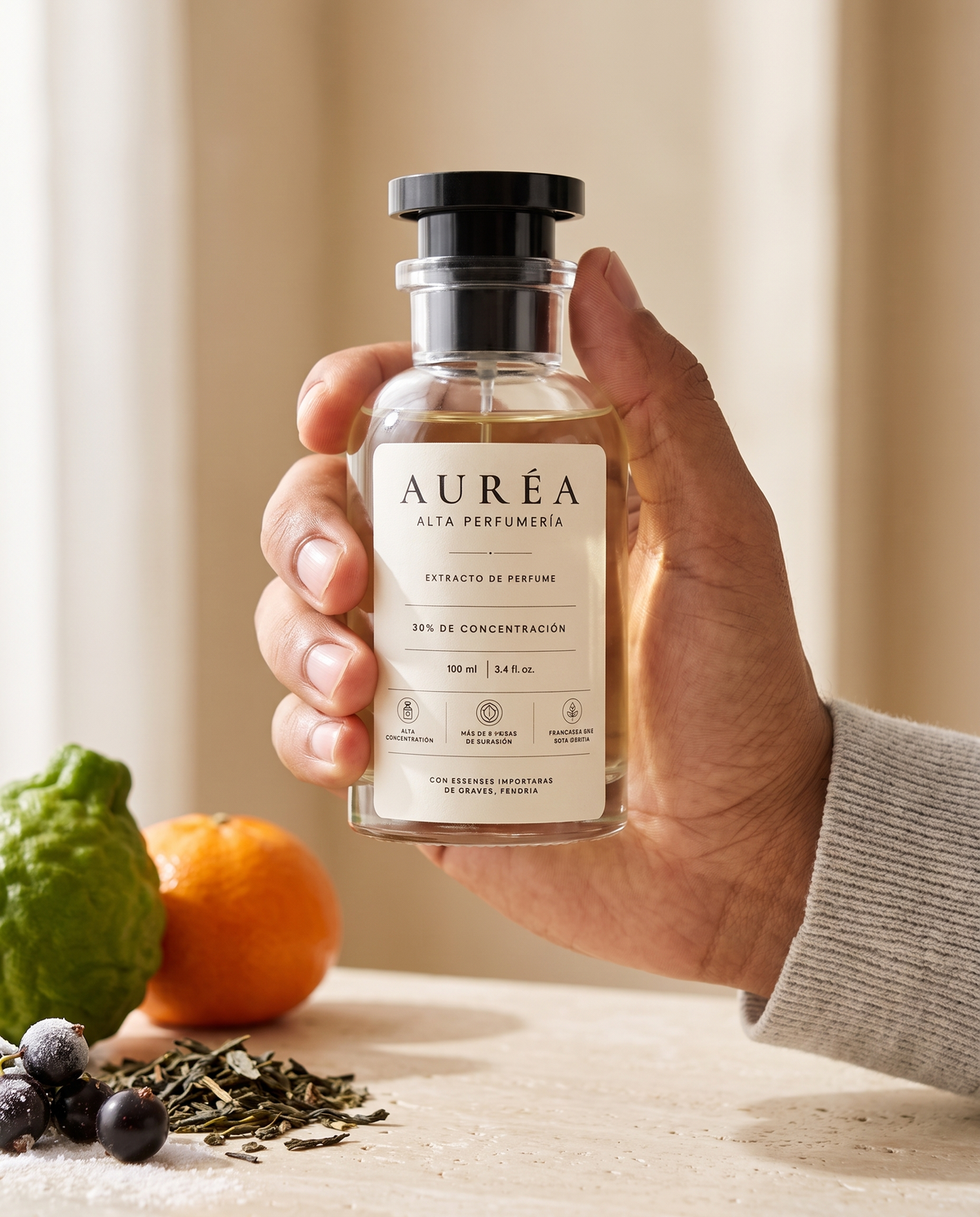 AURÉA 24 · Té Nevado en mano, extracto de perfume 100 ml